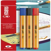 Fineliner STABILO point 88/3 fijn assorti blister