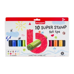 Stempelstift Bruynzeel Kids Super Stamp assorti 10