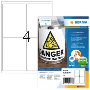 Etiket HERMA 9539 99.1x139mm weerbestendig wit 160