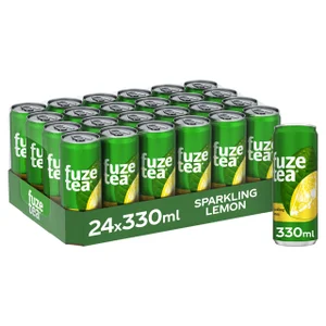 Frisdrank Fuze Tea Black Tea sparkling lemon blik