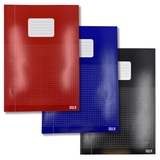 DULA Schriften A4 Ruit 5 mm - Rood Blauw Zwart - 5 pak 
