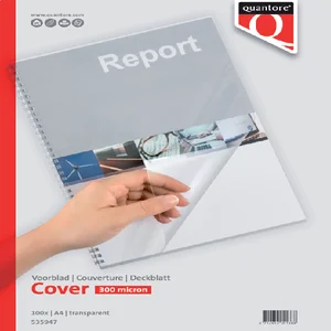 Voorblad Quantore A4 PVC 300 micron transparant 10