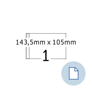 Etiket HERMA 8492 A6 EXPR 2.000 143.5x105mm wit 20
