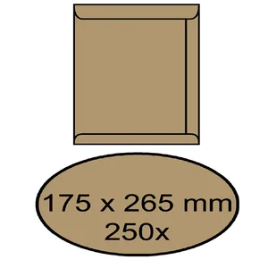 Envelop akte IEZZY 175x265mm zelfklevend 90gr brui