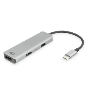 Adapter ACT USB-C 4K multiport voor 2 HDMI monitor
