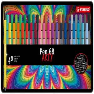 Viltstift STABILO Pen 68/40 Arty medium assorti bl