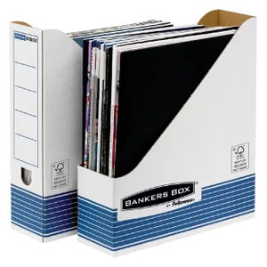Tijdschriftcassette Bankers Box System A4 wit bla
