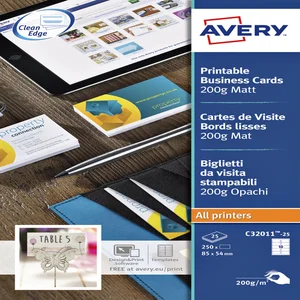 Visitekaart Avery C32011-10 85x54mm 200gr 100 stuk