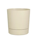 Plantenpot Mica Coco met schotel rond hoogte 29,5 Ø28 cm beige