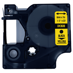 D43618 black on yellow 1 stuk