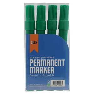 DULA Permanente stift groen - 1 - 1.5 mm - Set van 4 stiften