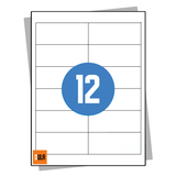 DULA Etiketten A4 12 stickers per vel 97x42,3mm 100 vel