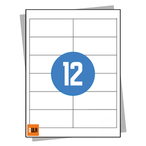 DULA Etiketten A4 12 stickers per vel 97x42,3mm 100 vel