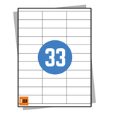 DULA Etiketten A4 33 stickers per vel 70x25,4mm 100 vel