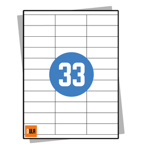 DULA Etiketten A4 33 stickers per vel 70x25,4mm 100 vel