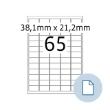 Etiket HERMA 8465 A4 EXPR 500 38.1x21.2mm wit 32500 stuks