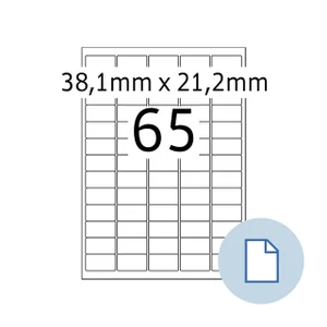 Etiket HERMA 8465 A4 EXPR 500 38.1x21.2mm wit 3250