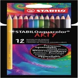Kleurpotloden STABILO 1624 aquacolor Arty assorti etui à 12 stuks