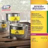 Etiket Avery L6111-20 210x297mm geel 20 stuks