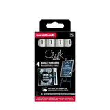 Krijtstift Uni-ball chalk rond 1.8-2.5mm wit 4 stuks
