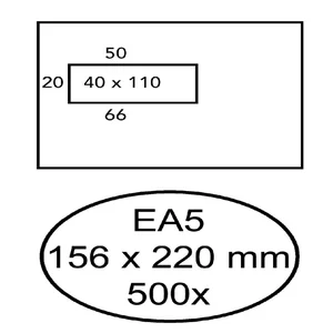 Envelop Hermes EA5 156x220mm venster 4X11links 500