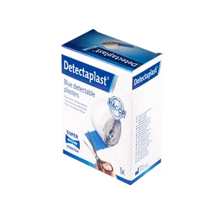 Elastische blauwe textielpleister Detectaplast 6cm