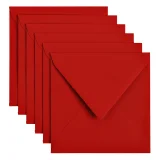 Envelop Papicolor 140x140mm rood pak à 6 stuks