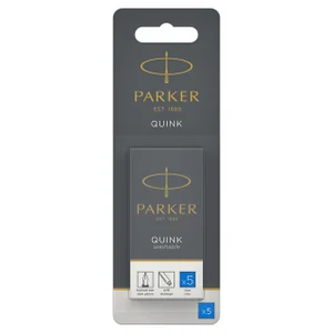 Inktpatroon Parker Quink uitwasbaar blauw blister