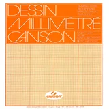 Millimeterpapier Canson bruingeel bedrukt 50vel 72gr A3 wit