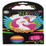 Colouring Book 15x15 cm 40 sheets 5 neon markers