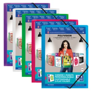 Elastomap Oxford Polyvision A4 met insteektas 3 kl
