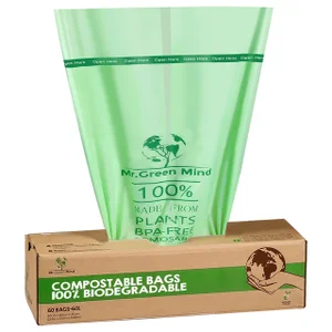 Afvalzak bio Mr.Green Mind 60x80cm 60 liter dispen