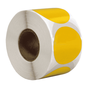 DULA Etiketten rond geel 35mm - 500 stickers op rol - Sluitzegel