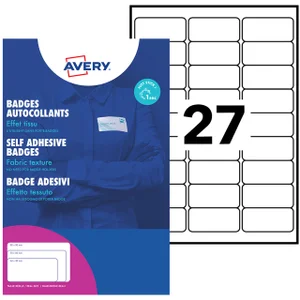 Naambadge etiket Avery L4784-20 63.5x29.6mm zk 540