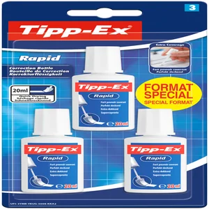 Correctievloeistof Tipp-ex Rapid 20ml blister à 3
