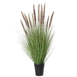 Kunstgras Everlands met pluimen bruin 80cm in pot