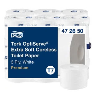 Toiletpapier Tork T7 Premium Optiserve Coreless 3-