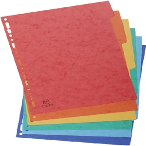 Tabbladen Exacompta 225x297mm 11-gaats 6-delig gla