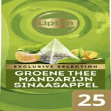Thee Lipton Exclusive groene thee mandarijn sinaasappel 25 pramidezakjesx2gr