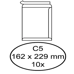 Envelop Quantore akte C5 162x229mm zelfklevend wit
