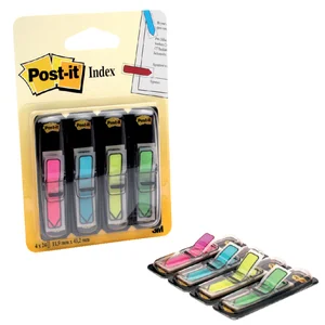 Indextabs Post-it 684 12x43mm pijl neon assorti 96