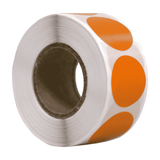 DULA Etiketten rond oranje 20mm - 500 stickers op rol - Sluitzegel