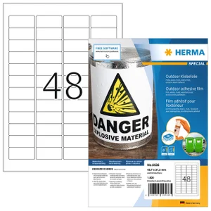 Etiket HERMA 9536 45.7x21.2mm weerbestendig wit 19