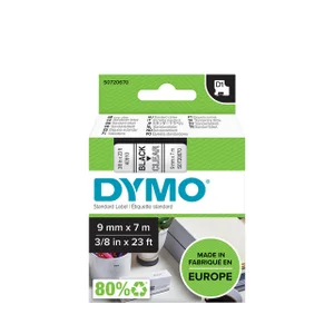 Labeltape Dymo LabelManager D1 polyester 9mm zwart