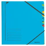 Sorteermap Leitz 7 tabbladen karton blauw