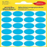Etiket Avery 3005 rond 18mm blauw 96 stuks