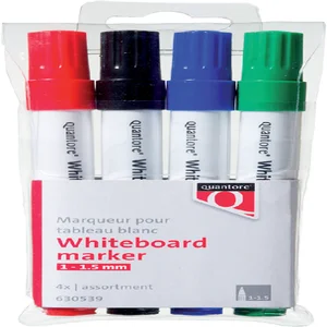 Whiteboardmarker Quantore rond 1-1.5mm 4 stuks ass