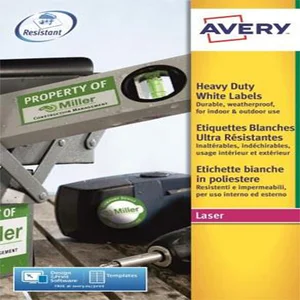 Etiket Avery L7060-20 63.5x38.1mm polyester wit 42