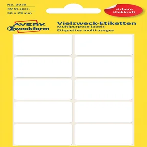 Etiket Avery 3078 38x29mm wit 40 stuks