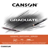 Schetspapier Canson Graduate Sketch 40vel 96gr A3 natuurlijk wit